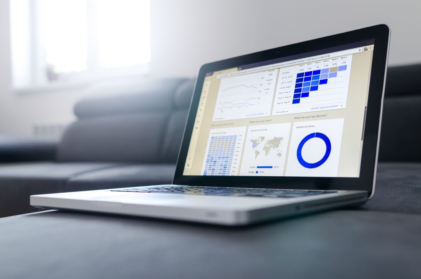 Web application analytics dashboard