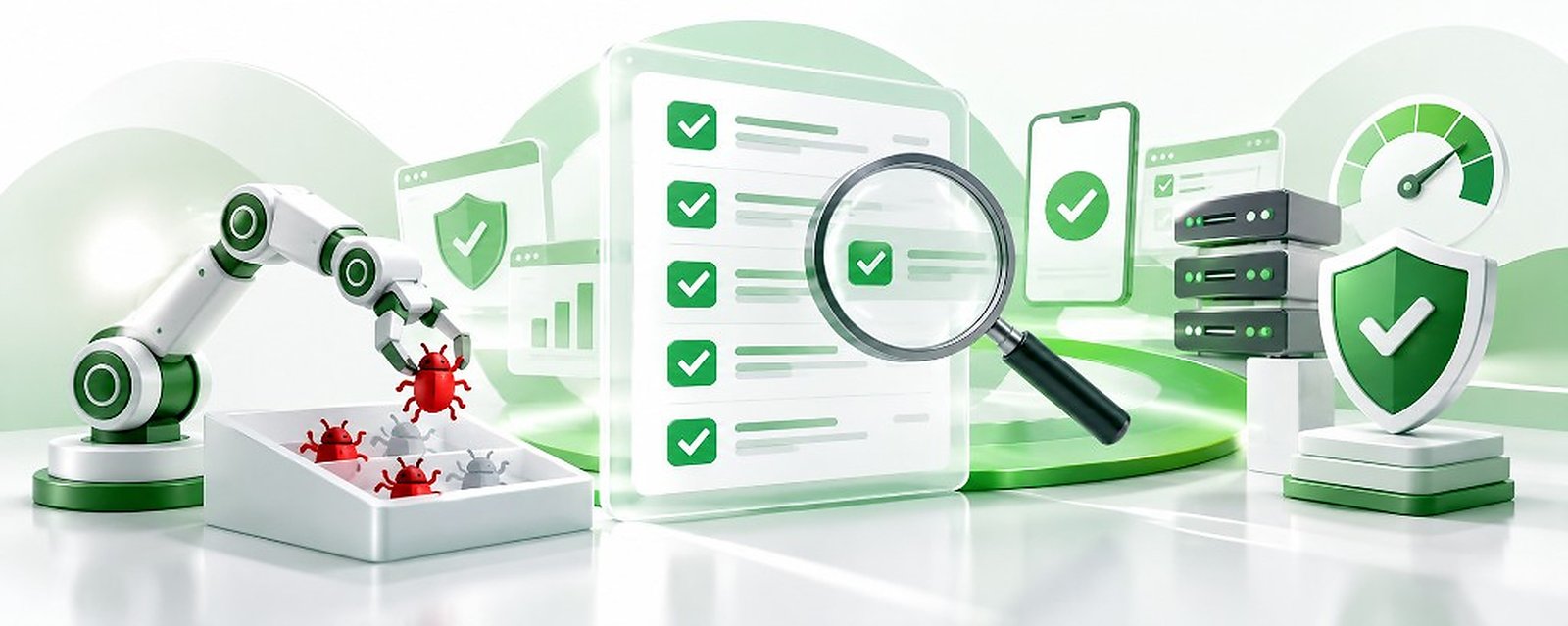 Testing, security checks, and quality review