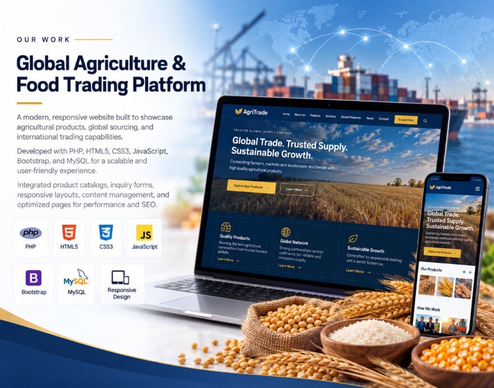 Corporate business website preview