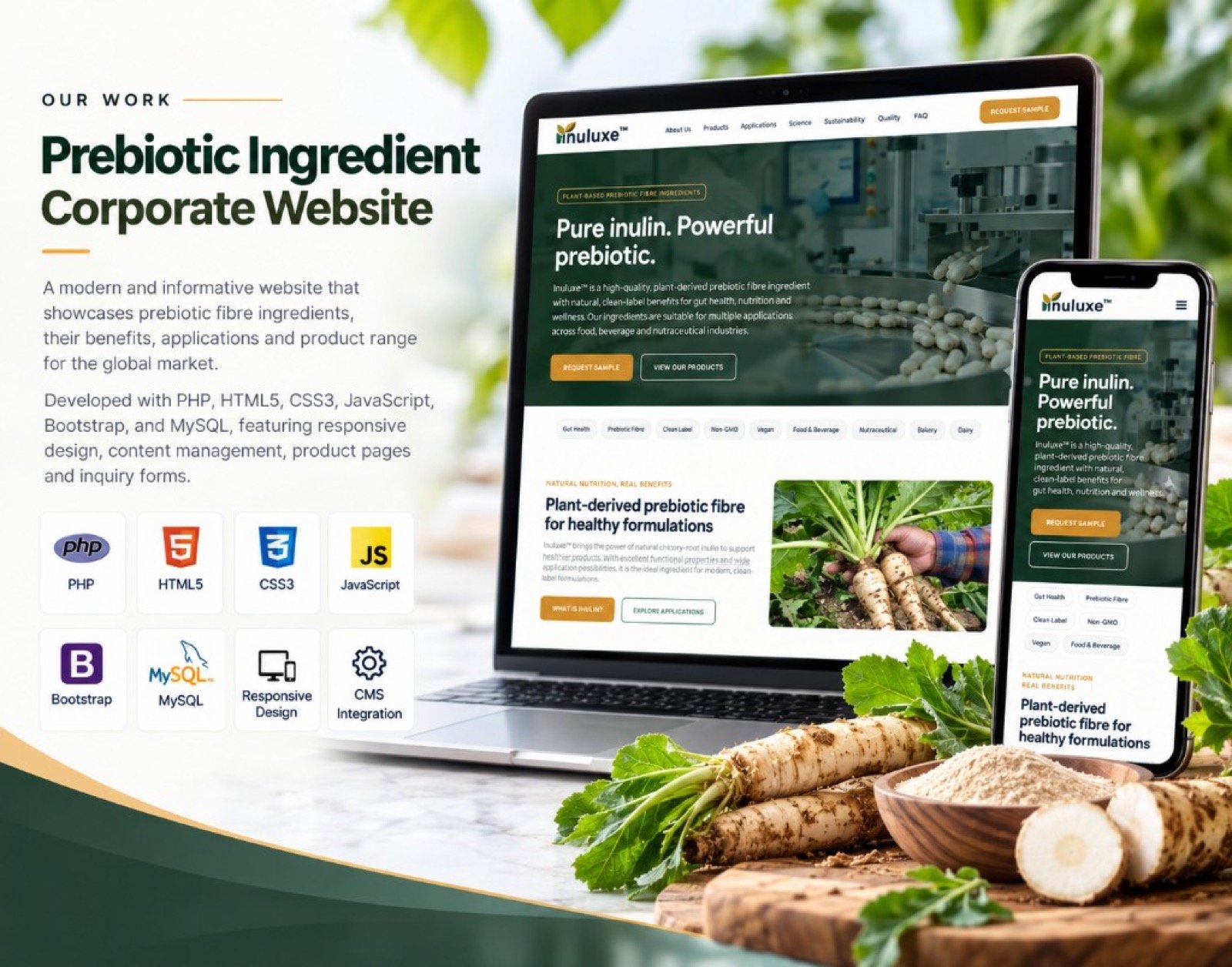 Corporate ingredients brand website