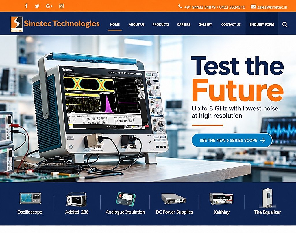 Industrial products website preview