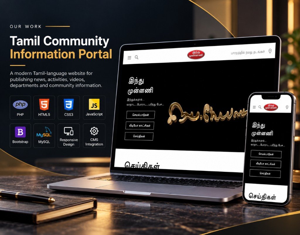Community news portal website