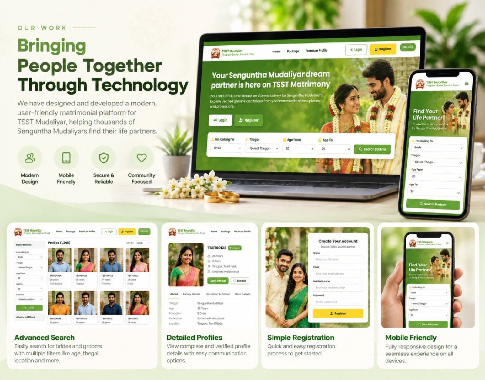Community matrimony website preview