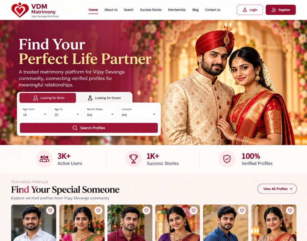 Community matrimony platform preview